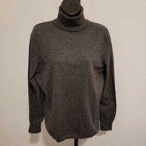 (EUC) Talbots Gray Long Sleeve Turtleneck Sweater (Size: Large)